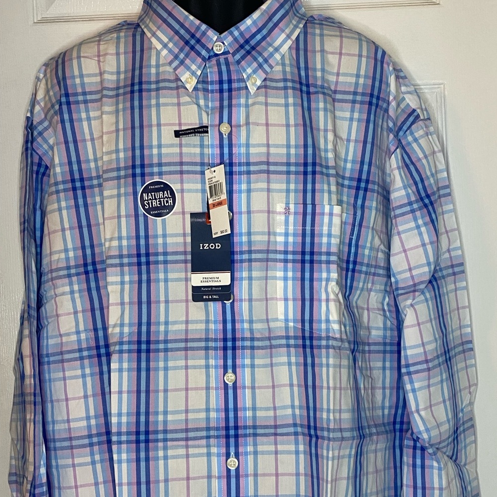 New Izod 3X Long Sleeve dress shirt